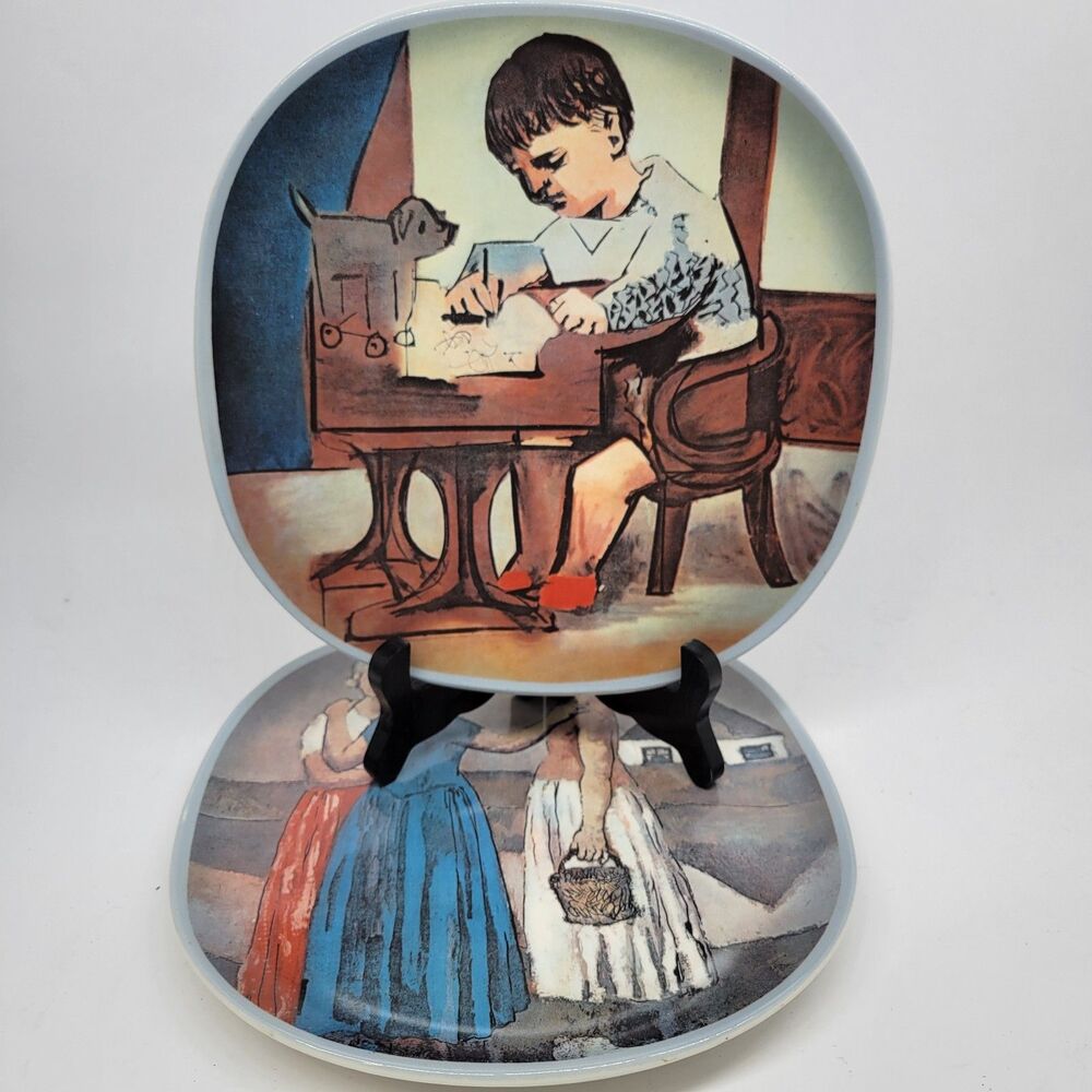 Pablo Picasso Limited Edition Maternity, Paul Sketching, 3 Dutch Women 9" Plates
